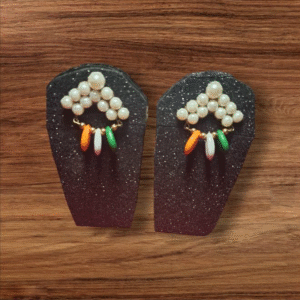 Unique Tri-color Stud Earring