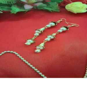 White Stone Hanging Earring