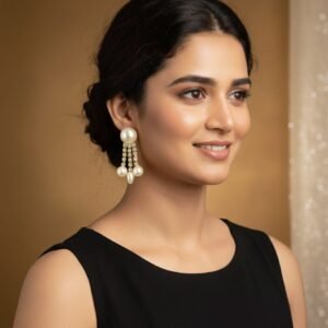 Pearl Stonechain Earring