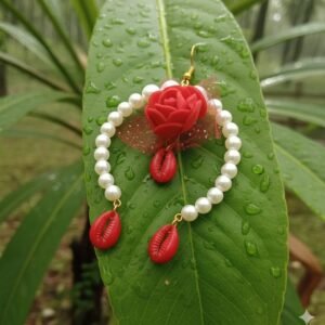 Pearl Earring With Flower