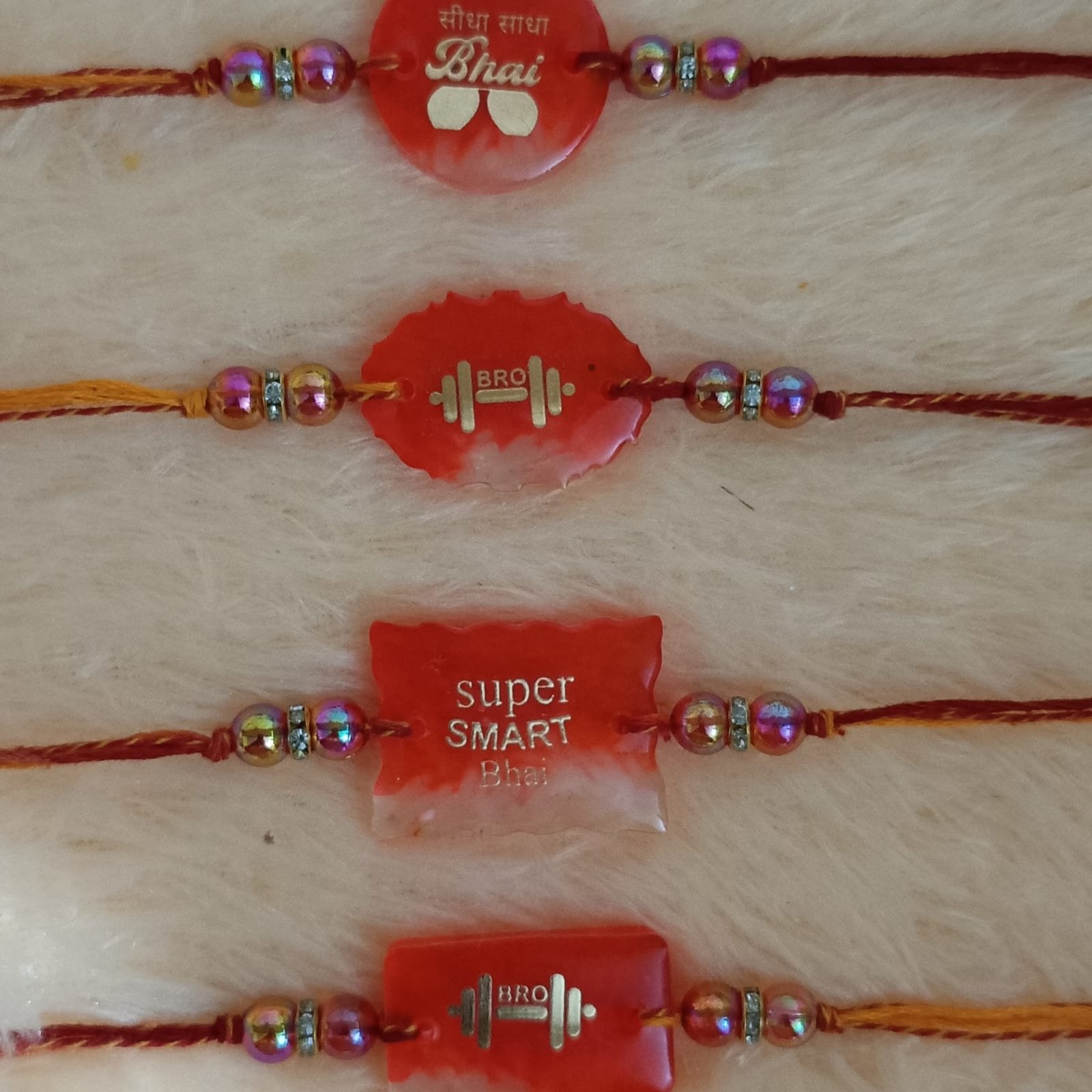 Beautiful Resin Rakhi With Roli Chawal