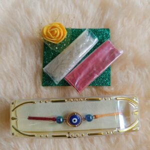 Beautiful Evil Eye Rakhi with Roli Chawal