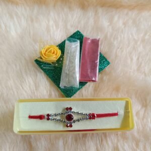 Beautiful Stone Rakhi with Roli Chawal