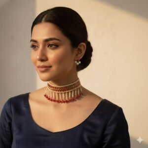 Red Beads and Lorial Necklace