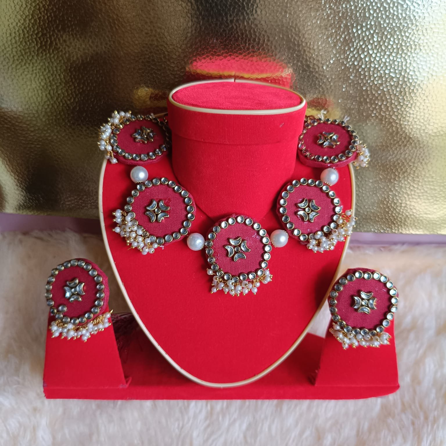 Navratri Special Fabric Necklace