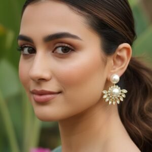 Beautiful Kundan and Pearl Earring