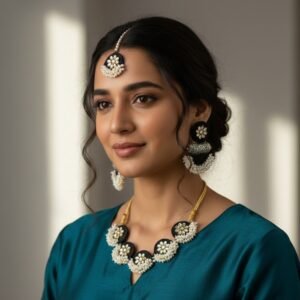 Fabric Blue Necklace