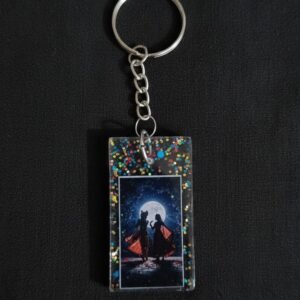 Customized Resin Keychain Radha Krishna