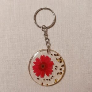 Resin Flower Keychain