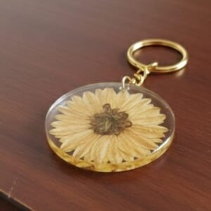 Resin Flower Keychain